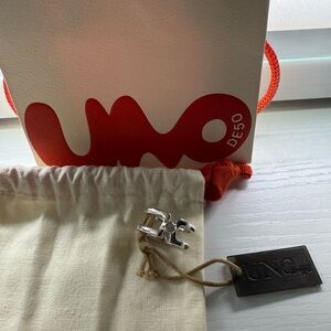 UNO de 50 Double ring with white topaz